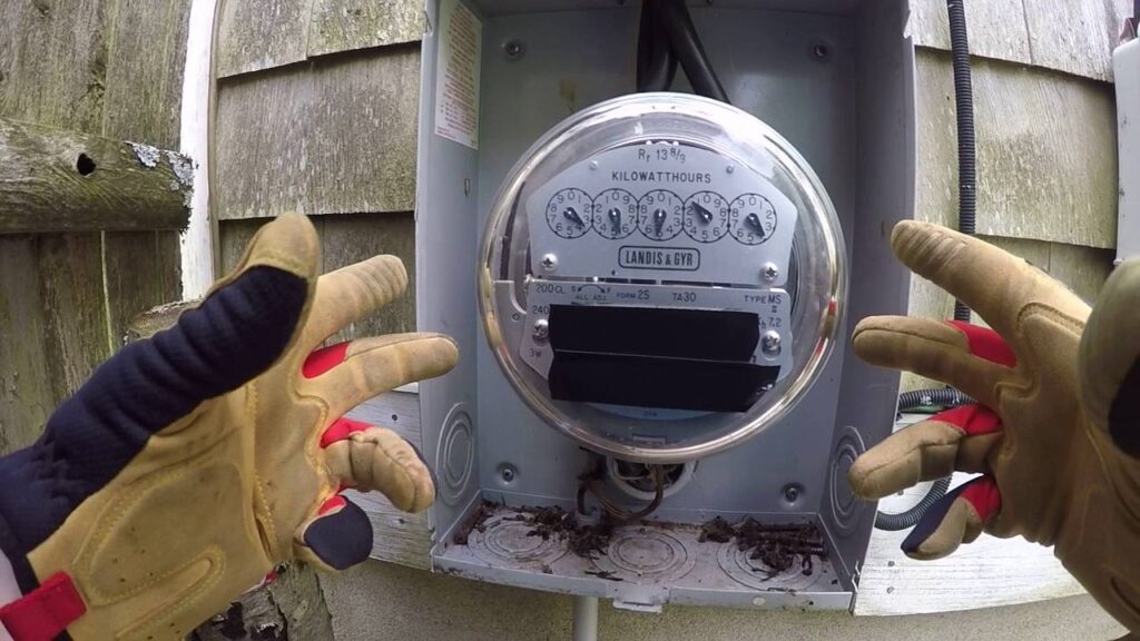 What are the steps to open an electric meter box
